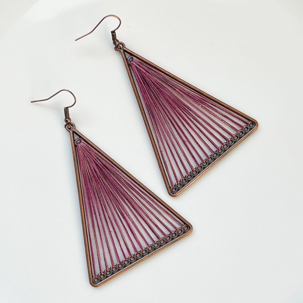 NEW "Giza" Triangle Earrings (Purple)